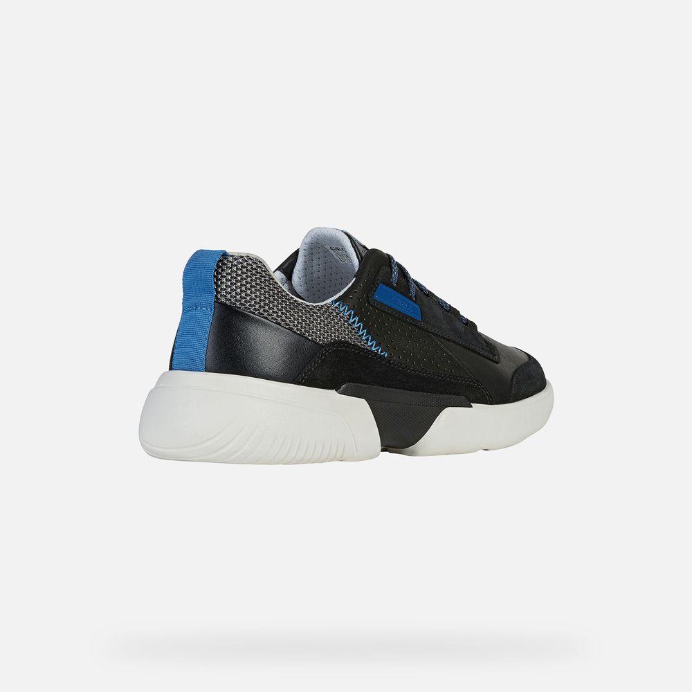Tenis Geox Homem Pretas/Azuis - Smoother - VTYBL6513